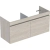 Image de Geberit Meuble sous lavabo double Renova Plan 122,6x60,6x44,6 cm, 2 tiroirs, N h, F. struct.
