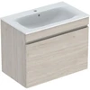 Image de Geberit Ensemble lavabo meuble Renova Plan 80x62,2x48 cm, noyer clair, blanc
