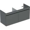 Image de Geberit Meuble sous lavabo double Renova Plan 122,6x60,6x44,6 cm, 2 tiroirs, laqué mat
