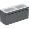 Image de Geberit Ensemble double vasque Renova Plan 130x62,2x48cm, blanc