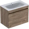 Image de Geberit Renova Plan Set avec lavabo et Armoire Basse, 1 tiroir, 80x62,2x48cm, 501916, Coloris: lavabo : Blanc/KeraTect, façade/carcasse : Noyer Hickory/filmé