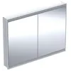 Image de Keramag Geberit One Armoire de Toilette avec ComfortLight, 2 Portes, Montage encastré, 120x90x15cm, 505.805.00.; Coloris: Aluminium anodisé