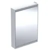 Image de Keramag Geberit One Armoire de Toilette avec ComfortLight, 1 Porte, Montage Apparent, Blanc/Aluminium, 60x90cm, 505.81; Exécution: Butée à Droite