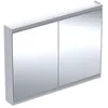 Image de Keramag Geberit One Armoire de Toilette avec ComfortLight, 2 Portes, Montage en saillie, 120x90x15cm, 505.815.00.; Coloris: Blanc/Aluminium revêtu par Poudre