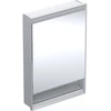 Image de Geberit Armoire miroir One 60x90x15 cm, avec N, 1 porte, à droite, alu anodisé