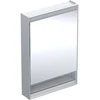Image de Geberit Armoire miroir One 60x90x15 cm, 1 porte, alu anodisé, à droite