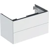 Image de Geberit Meuble sous lavabo One 88,8x50,4x47 cm, blanc/laqué, 2 tiroirs