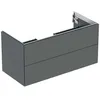 Image de Keramag Geberit One Armoire Basse pour lavabo, 2 tiroirs, 103,6x50,4x47cm, 505.264.00.; Coloris: Laque de Lave Matte