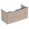 Image de Keramag Geberit One Armoire Basse pour lavabo, 2 tiroirs, 103,6x50,4x47cm, 505.264.00.; Coloris: Chêne/mélamine Structure Bois