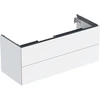 Image de Geberit Meuble sous-lavabo One 118,4x50,4x47 cm, blanc/laminé brillant, 2 tiroirs