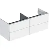Image de Keramag Geberit One, Meuble sous lavabo à Poser, 4 tiroirs, 133,2x50,4x47cm, 505.266.00.; Coloris: Blanc laqué Mat