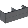 Image de Geberit Meuble sous lavabo One 133,2x50,4x47 cm, 4 tiroirs, lava/laqué ma