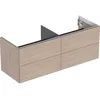 Image de Keramag Geberit One, Meuble sous lavabo à Poser, 4 tiroirs, 133,2x50,4x47cm, 505.266.00.; Coloris: Chêne/mélamine Structure Bois