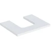Image de Geberit Plan de lavabo One 60x3x47 cm, laqué blanc, découpe centrale