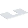 Image de Geberit Plan vasque One 75x3x47cm, blanc/laqué, découpe centrale