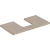 Image de Geberit One Plaque de lavabo, découpe au Centre, pour lavabo à Poser en Forme de Coupe, 75x3x47cm, 505.272.00.1; Coloris: Chêne/mélamine Structure Bois