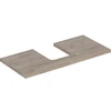Image de Geberit Plan de lavabo One 105x3x47 cm, N ép./Mela bois, AS mit.