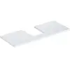 Image de Geberit Plan de vasque One 120x3x47cm, blanc/laminé brillant, avec découpe.
