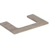 Image de Geberit One Plaque de lavabo, découpe au Centre, pour lavabo à Poser, 75x3x47cm, 505.282.00.1; Coloris: Structure en Bois de Noyer Hickory/mélamine