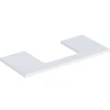 Image de Geberit Plan de lavabo One 105x3x47 cm, blanc laqué, découpe centrale