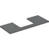 Image de Geberit One Plaque de lavabo, découpe au Centre, pour lavabo à Poser, 120x3x47cm, 505.285.00.1; Coloris: Laque de Lave Matte