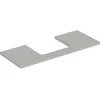 Image de Geberit One Plaque de lavabo, découpe au Centre, pour lavabo à Poser, 120x3x47cm, 505.285.00.1; Coloris: Greige laqué Mat