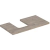 Image de Geberit Plan de lavabo One 90x3x47cm, N ép./bois mélaminé, découpe gauche