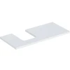 Image de Geberit Plan de lavabo One 105x3x47 cm, blanc laqué brillant, découpe à gauche