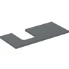 Image de Geberit Plan vasque One 105x3x47 cm, lave/laqué mat, découpe gauche