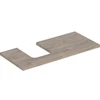 Image de Geberit Plan de lavabo One 105x3x47 cm, N ép./bois mélaminé, AS gauche