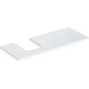 Image de Geberit Plan de lavabo One 120x3x47cm, blanc laqué brillant, découpe gauche