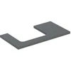 Image de Geberit Plan de vasque One 90x3x47cm, lave/laqué mat, découpe à gauche