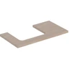 Image de Geberit Plan vasque One 90x3x47 cm, chêne/bois Mela, découpe gauche