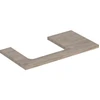 Image de Geberit Plan de lavabo One 90x3x47 cm, N ép./bois mélaminé, découpe à gauche