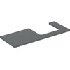 Image de Geberit Plan de lavabo One 120x3x47cm, lave/laqué ma, découpe re