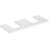 Image de Geberit Plan vasque One 120x3x47cm, blanc/laminé brillant, 2 découpes