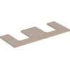 Image de Geberit Plan de vasque One 120x3x47 cm, chêne/bois mélaminé, AS double