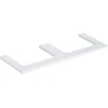 Image de Geberit Plan de vasque One 120x3x47 cm, blanc/laminé brillant, 2 découpes