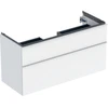 Image de Geberit Meuble sous lavabo iCon 118,4x61,5x47,6 cm, 2 tiroirs, blanc laqué brillant