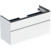 Image de Geberit Meuble sous lavabo iCon 118,4x61,5x47,6 cm, 2 tiroirs, blanc/bois laqué brillant/Gr. vc