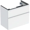 Image de Geberit Meuble sous lavabo iCon 74x61,5x41,6cm, 2 tiroirs, blanc laqué brillant