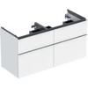 Image de Geberit Meuble sous vasque double iCon 118,4x61,5x47,6 cm, 4 tiroirs, blanc/laqué brillant/Gr. vc