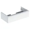 Image de Geberit Icon Armoire Basse pour lavabo, 1 tiroir, 88,8x24,7x47,6 cm, 502312, Couleur: Façade/carcasse : Blanc/laqué Brillant, poignée : Blanc/poudré Mat