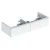 Image de Geberit Icon Meuble sous-lavabo Double, 2 tiroirs, 118,4x24,7x47,6 cm, 502314, 502.314.01.1, Couleur: Blanc/laqué Brillant