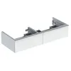 Image de Geberit Icon Meuble sous-lavabo Double, 2 tiroirs, 118,4x24,7x47,6 cm, 502314, 502.314.01.2, Couleur: Blanc/laqué Brillant