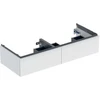 Image de Geberit Meuble sous vasque double iCon 118,4x24,7x47,6 cm, 2 tiroirs, blanc mat/Gr blanc mat