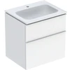 Image de Geberit Ensemble meuble vasque iCon 60x63x48cm, blanc, blanc brillant, grand blanc mat