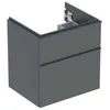 Image de Geberit Icon Armoire Basse pour lavabo, 2 tiroirs, 59,2x61,5x47,6 cm, 502303, 502.303.JK.1, Couleur: Lava/laqué Mat