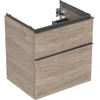 Image de Geberit Meuble sous lavabo iCon 59,2x61,5x47,6 cm, 2 tiroirs, noyer/poignée la. ma