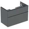 Image de Geberit Icon Armoire Basse pour lavabo, 2 tiroirs, 88,8x61,5x47,6 cm, 502305, Couleur: Façade/carcasse : Lava/lacqué Mat, poignée : Lava/poudré Mat